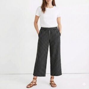 HABITAT Linen Cotton Blend Wide Leg Cropped Pants w/ Pockets XL